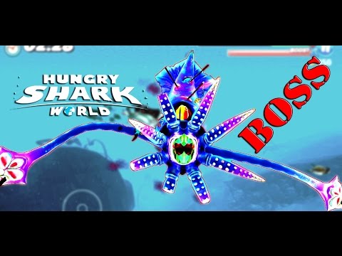 Hungry Shark WORLD COLOSSAL GIANT SQUID BOSS VS Zombie Shark - NEW UPDATE NEW SHARKS BOSS