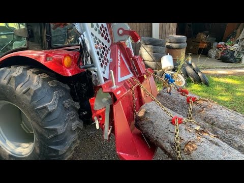 #20 Skidding logs with my TYM T474 and Tajfun EGV45A forestry winch.