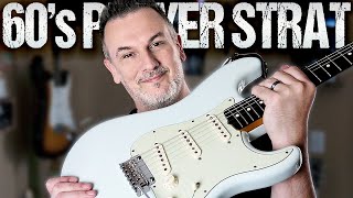 Video thumbnail for Fender Stratocaster 60’s sonic blue player series by Derek Paul Guitar