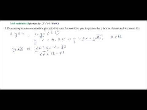 Cl  a V-a - Teza mate - Model 3 - Sem I - ex. 5