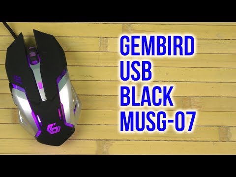 Распаковка Gembird USB Black MUSG-07