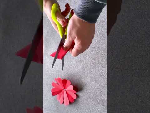 Fleur en papier facile 🌸 How to make an easy paper flower 🌺