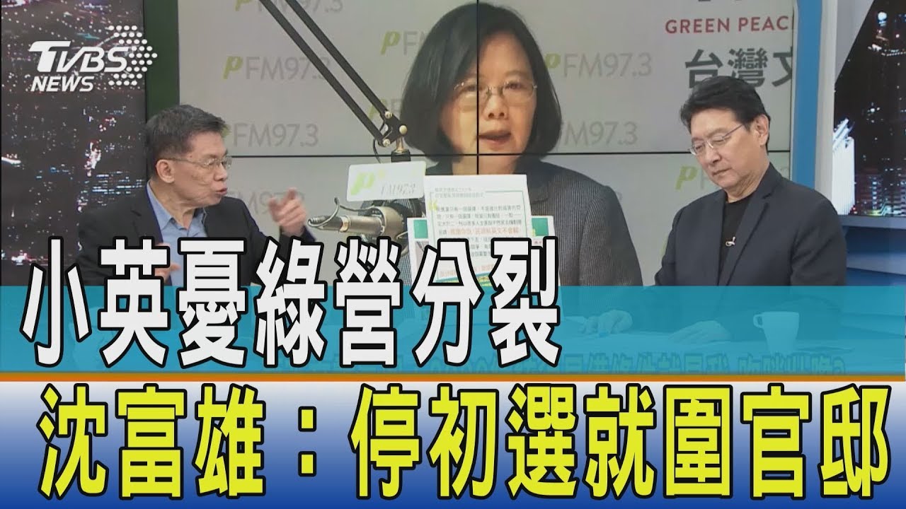 小英憂綠營分裂　沈富雄：停初選就圍官邸