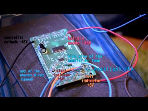 48v color lcd speedometer and ammeter screen (wiring)