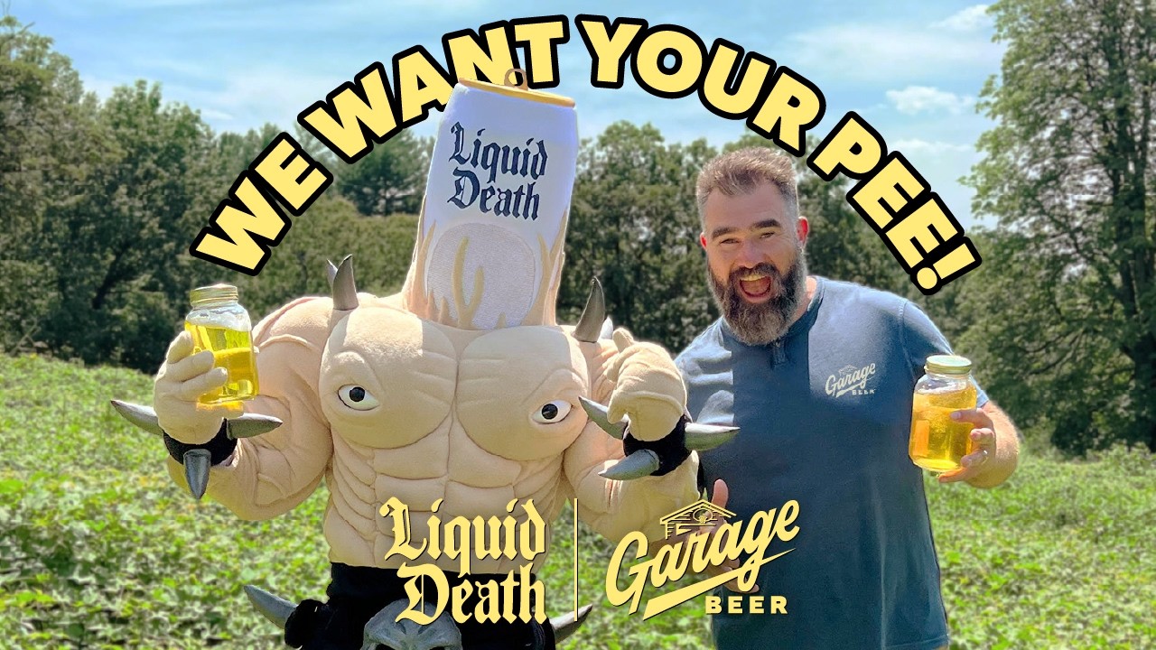 Liquid Death x Garage Beer x Jason Kelce Want Your Pee - YouTube