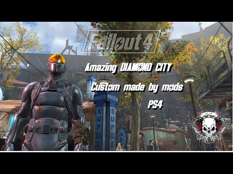 Fallout 4 Amazing Diamond city custom made by mods tour PS4