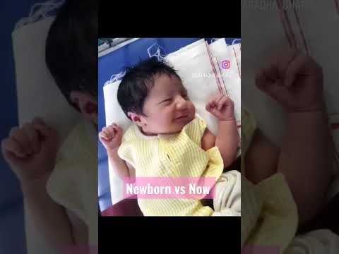 Newborn vs Now ❤️ #babygirl #shashini