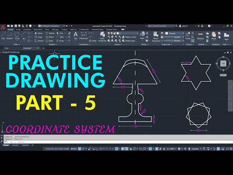 AutoCAD Practice Drawing Part 5 || Coordinate System