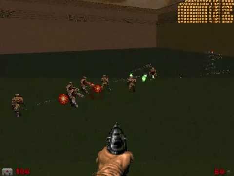 [Doom II] Dodging Cyberdemon 3/3 - Prototype vs. 7 Cyberdemons