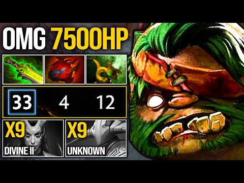 OMG 33Kills 7500HP Pudge Offlane | Epic 40 Mins 41 Flesh Heap | Pudge Official