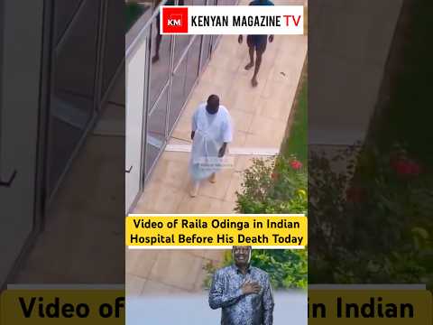 Raila Odinga walking in his hospital in India today before his death