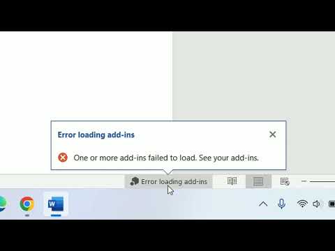 Error Loading Add-ins Word and Office Tools
