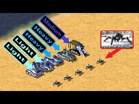 Testing armor types survivability vs Drones - Red Alert 2