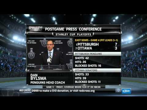 Dan Bylsma postgame press conference May 22 2013 Pittsburgh Penguins vs Ottawa Senators NHL Hockey