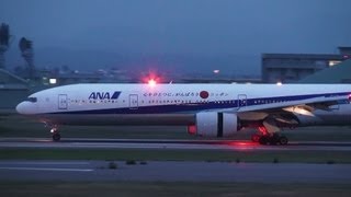 preview picture of video '[B773 Landing with the Message] ANA B777-300 JA751A LANDING KOMATSU Airport 小松空港 2012.6.8'