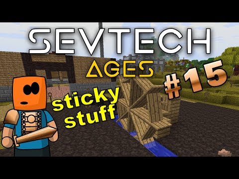 Minecraft - Waterwheel Glue for the Water Wheel - SevTech Ages #15