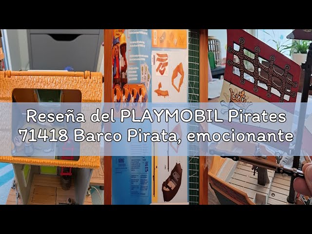 Vídeo relacionado con PLAYMOBIL Pirates 71418 Barco Pirata, emocionantes Aventuras en Alta mar, con Accesorios completos como un telescopio, brújula y cañones, Juguetes para niños a Partir de 4 años