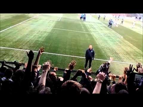 Red Star- FC Chambly ambiance dans la tribune "Le Red Star c'est  à Bauer"