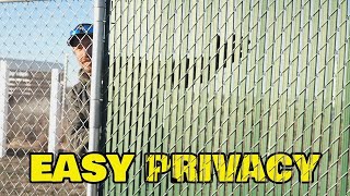 Convert Your Chain Link Fence To Privacy In 2 Easy Steps