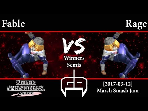 [2017-03-12] Melee - Fable (Sheik, Marth) vs Rage (Sheik, Fox, Marth) WS