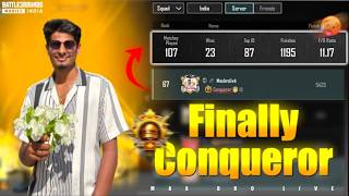 Finally  Conqueror  but ID ban  😒 🥹4.5update 🔥BGMI LIVE KANNADA 💛❤️