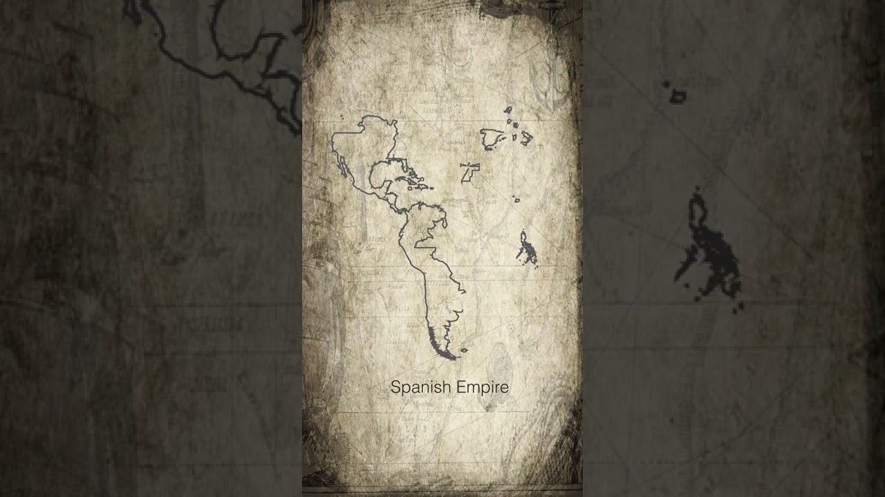 Spanish Empire map drawing #shorts #map #map #spanishempire #spain #history #map #drawing #zeichnen