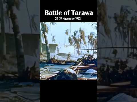 WW2 Pacific War - Rare Footage of Tarawa with Real Sound #ww2 #history