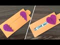 DIY - Heart Slider Card | Love Slider Card Tutorial | Surprise Message Card Making Ideas