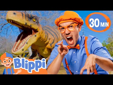 DINOSAUR SONG LOOP | Blippi Music For Children | Learning Animals | Educational Videos For Kids