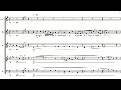 Parti staccate - Alleluia, Risplendete - Alto