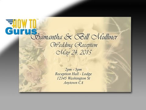How to Design a Wedding Invitation Photoshop Elements...