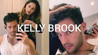 Kelly Brook Gave Boyfriend Jeremy Parisi's Hair A Perfect Trim In Quarantine