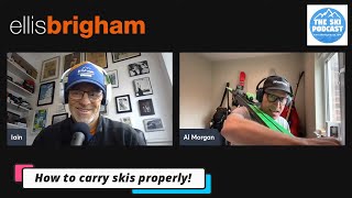 How to carry skis properly...