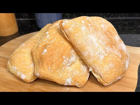 Pão Ciabatta Perfeito: Crocante por Fora, Macio por Dentro!