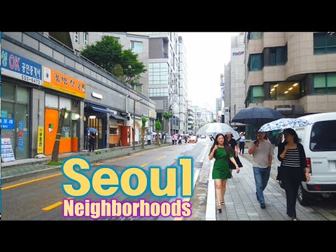 Viagem à cidade de Seul - caminhada em Samseong 2-dong, passeio a pé [Gangnam-gu 3] Este é um lugar em Seul para se refrescar e dar um passeio na linha LAN [4K] 3(3)-2
