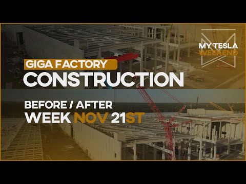 Tesla GigaFactories before & after weekly progress for the 3rd week of November