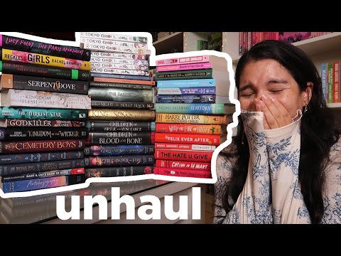 HUGE BOOK UNHAUL | decluttering and reorganizing my bookshelves