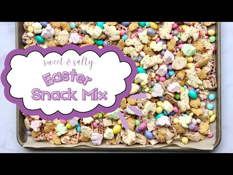 This Sweet & Salty Easter Snack Mix is Pastel Spring Perfection