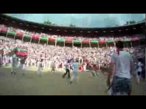 Running of the Bulls in Pamplona, Spain. Shot with a GoPro cam on my chest.