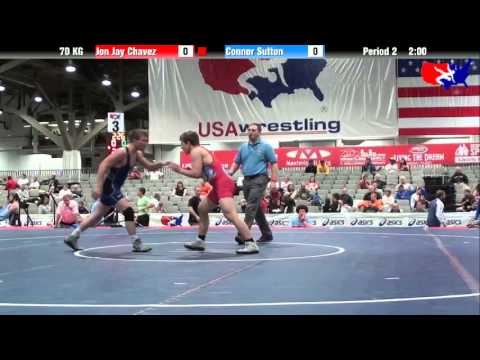Jon Jay Chavez vs. Connor Sutton at 2013 Junior Nationals - FILA - GR