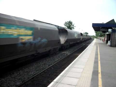 Freightliner Class 66 Number 66523 Passing Tamworth With A Coal Train