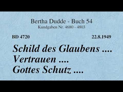 BD 4720 - SCHILD DES GLAUBENS .... VERTRAUEN .... GOTTES SCHUTZ ....