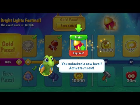 @Fishdom Level 9534 - 9535. Bright Lights Festival Level 10 🔐. Unlocked a new Level 🚀