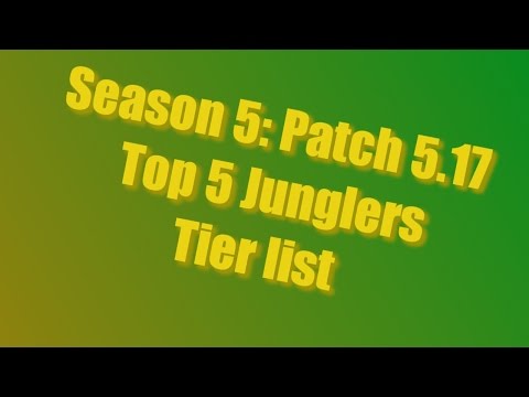 Patch 5.17 Top 5 Junglers | Tier list | Season 5