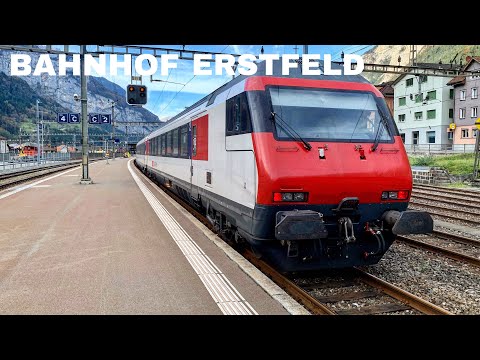 Züge beim Bahnhof Erstfeld | Trains at Erstfeld station (2019)