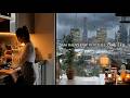 5AM Rainy Day Morning Routine | Lunchbox for Husband, Cooking bibimbap, Calm and Relaxing