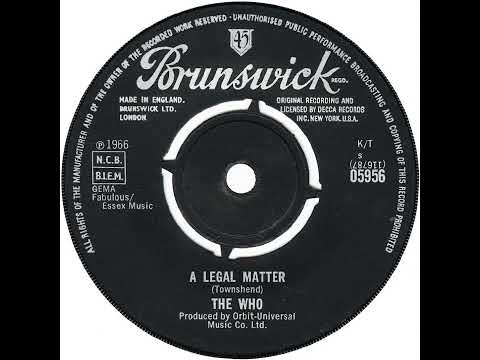 UK New Entry 1966 (90) The Who - A Legal Matter