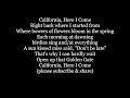 California Here I Come Lyrics Words Text Trending Sing Along Music song like Al Jolson Ray Charles