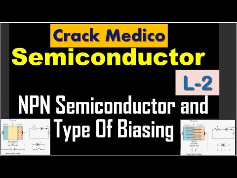 Semiconductor|Lecture2|NPN Semiconductor and Biasing|for NEET-19|by CRACK MEDICO Video