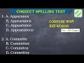 Spelling Test 2 For All Competitive Exams English Academy By Deepak Kr Englishacademy SpellingQuiz